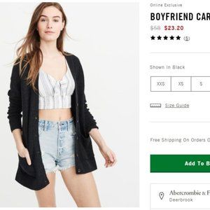 Abercrombie & Fitch Boyfriend Cardigan M *New*
